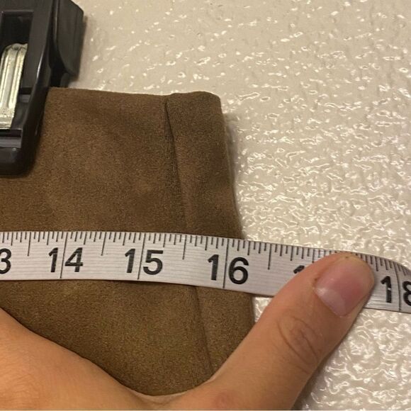 Assets Spanx pull on light brown faux suede shaping leggings  plus size 1X - Picture 7 of 13